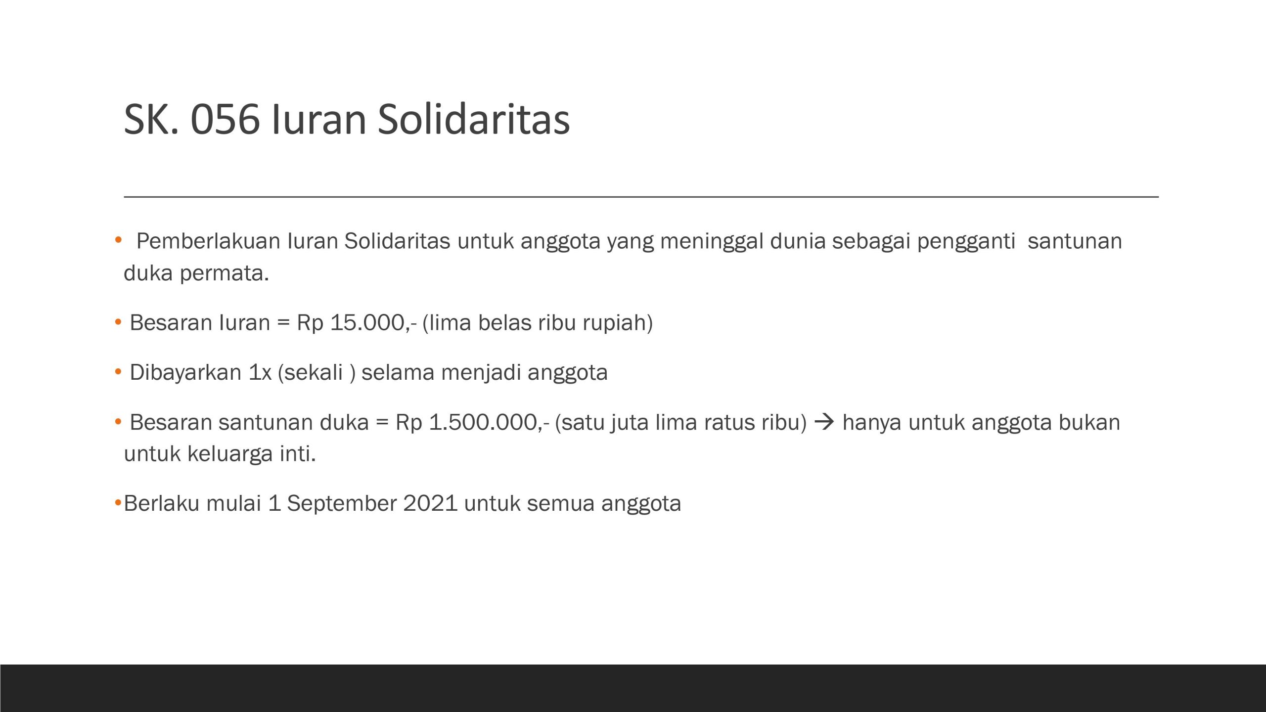 Perhitungan Solidaritas Duka